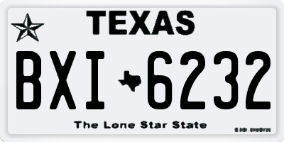 TX license plate BXI6232
