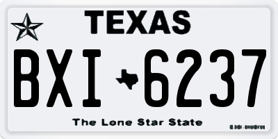 TX license plate BXI6237