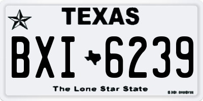 TX license plate BXI6239