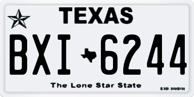 TX license plate BXI6244