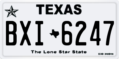 TX license plate BXI6247