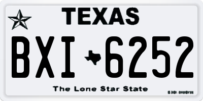 TX license plate BXI6252