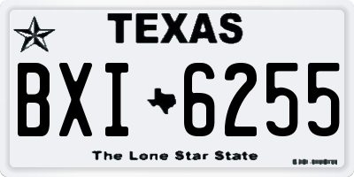 TX license plate BXI6255