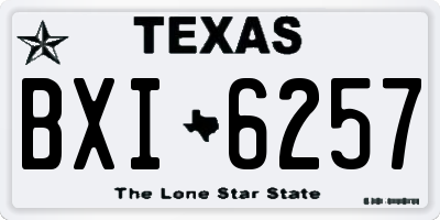 TX license plate BXI6257