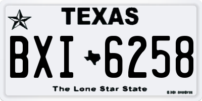 TX license plate BXI6258