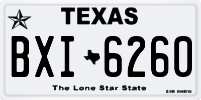 TX license plate BXI6260