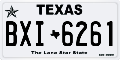 TX license plate BXI6261