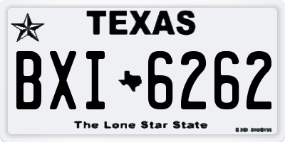 TX license plate BXI6262
