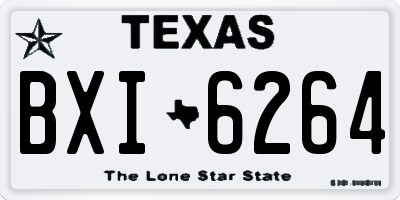 TX license plate BXI6264
