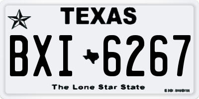 TX license plate BXI6267