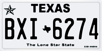 TX license plate BXI6274