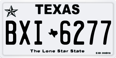 TX license plate BXI6277