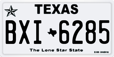 TX license plate BXI6285