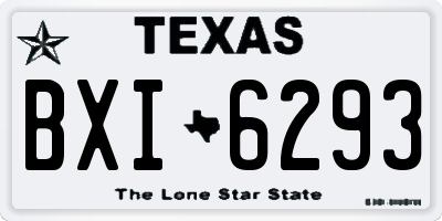 TX license plate BXI6293