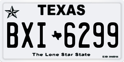 TX license plate BXI6299