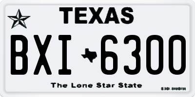 TX license plate BXI6300