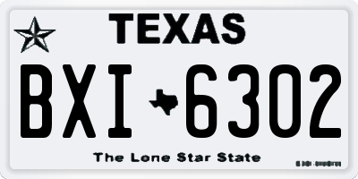 TX license plate BXI6302