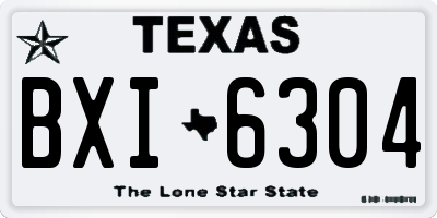 TX license plate BXI6304
