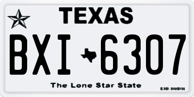 TX license plate BXI6307