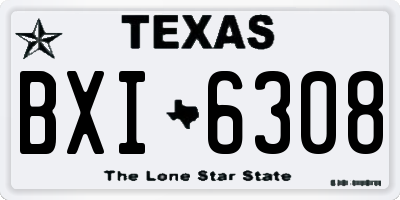 TX license plate BXI6308