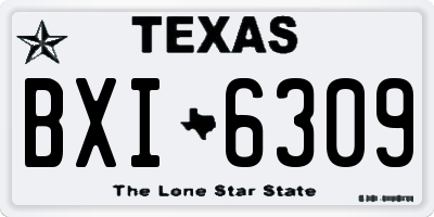TX license plate BXI6309