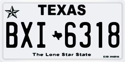 TX license plate BXI6318