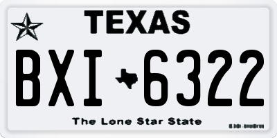 TX license plate BXI6322
