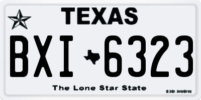 TX license plate BXI6323