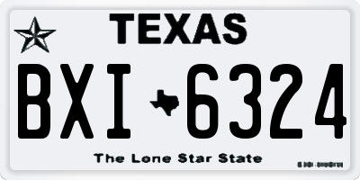 TX license plate BXI6324