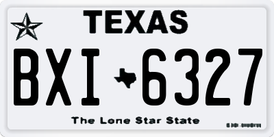 TX license plate BXI6327