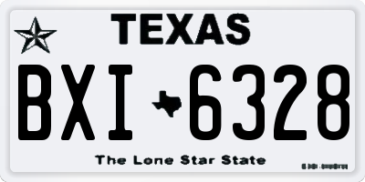 TX license plate BXI6328