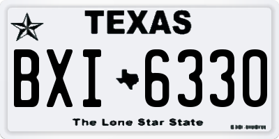 TX license plate BXI6330