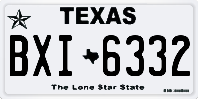 TX license plate BXI6332