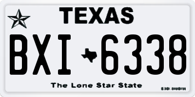 TX license plate BXI6338