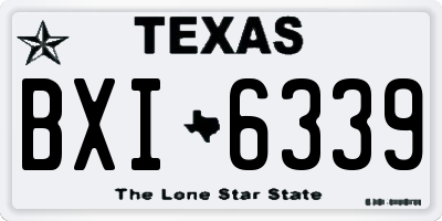 TX license plate BXI6339