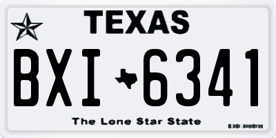 TX license plate BXI6341