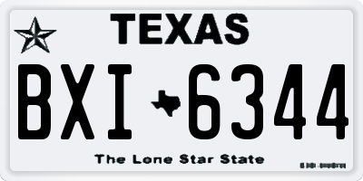 TX license plate BXI6344