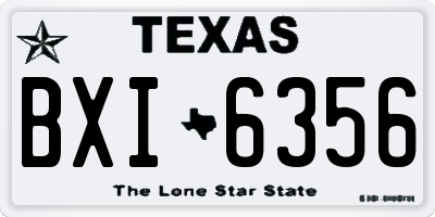TX license plate BXI6356