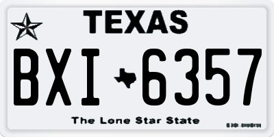 TX license plate BXI6357