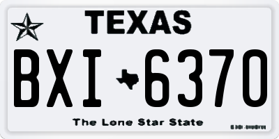 TX license plate BXI6370