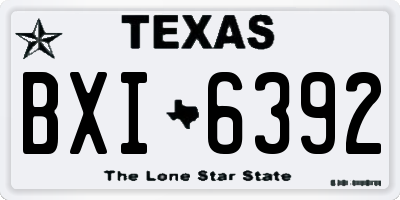 TX license plate BXI6392