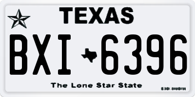 TX license plate BXI6396