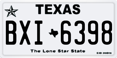 TX license plate BXI6398