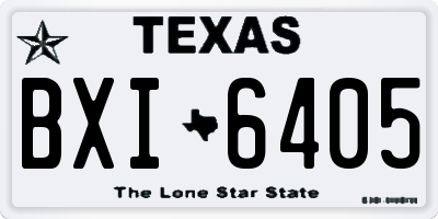 TX license plate BXI6405