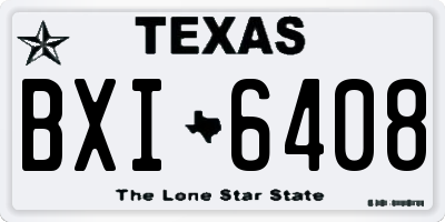 TX license plate BXI6408