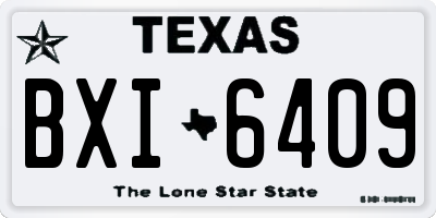 TX license plate BXI6409