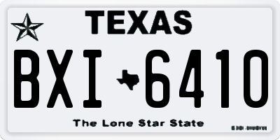 TX license plate BXI6410