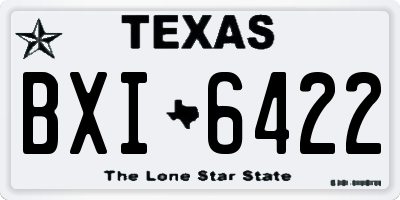 TX license plate BXI6422