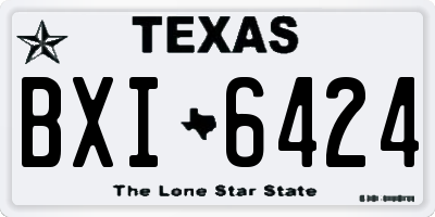 TX license plate BXI6424