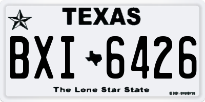 TX license plate BXI6426